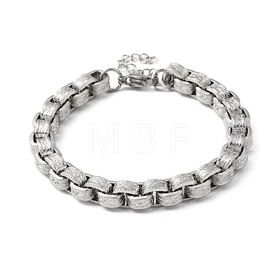 304 Stainless Steel Box Chains Bracelets for Women BJEW-P399-02P-1