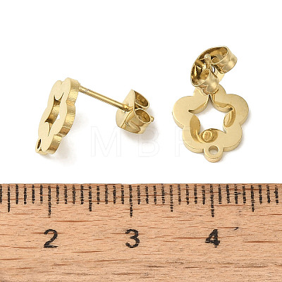 Ion Plating(IP) 304 Stainless Steel Studs Earring Findings STAS-I206-50G-1