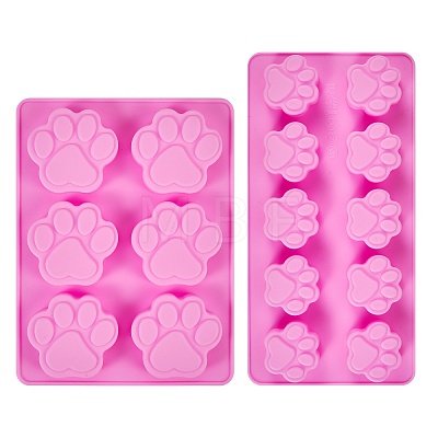 2Pcs 2 Styles Paw Shaped Fondant Molds DIY-SZ0002-69-1