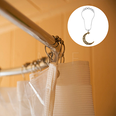 1 Set Iron Shower Curtain Rings HJEW-FH0001-45-1