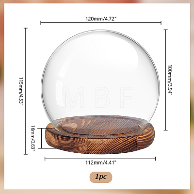 Round Glass Dome Cover AJEW-WH0513-65-1