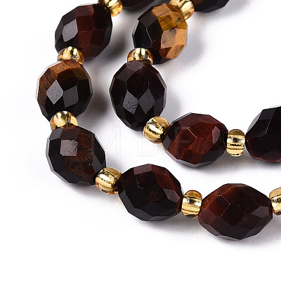 Natural Red Tiger Eye Beads Strands G-N342-35-8x6-04-1
