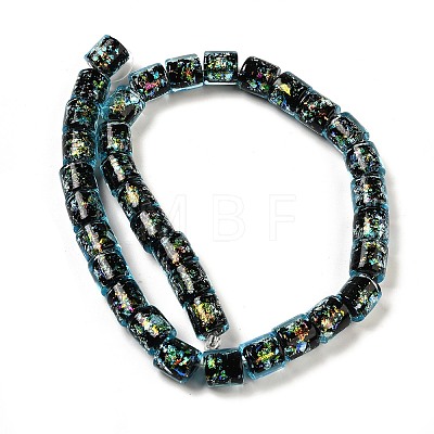 Handmade Dichroic Foil Glass Beads Strands DICH-U001-09E-1