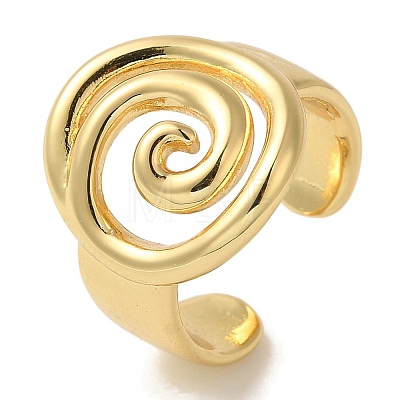 Vortex Rack Plating Brass Cuff Rings for Women RJEW-G323-02G-1