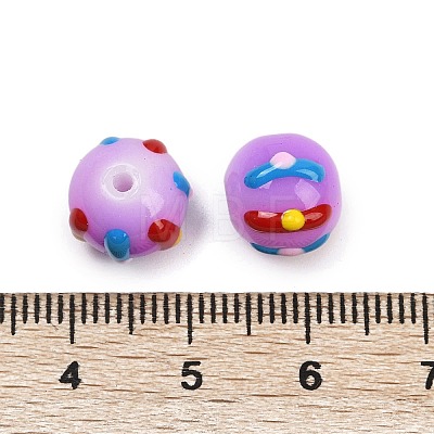 Handmade Lampwork Enamel Beads LAMP-R004-05G-1