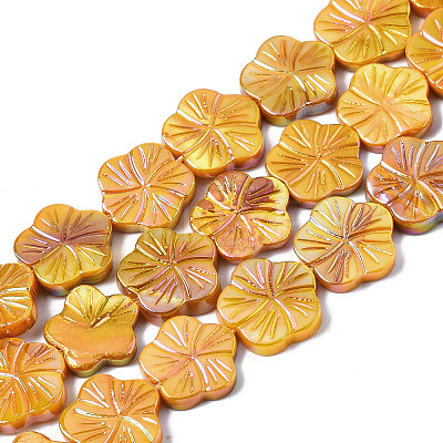 Natural Freshwater Shell Beads Strands LS-SHEL-Q025-002E-1