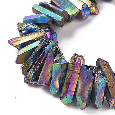 Natural Quartz Crystal Points Beads Strands G-K181-B19-1