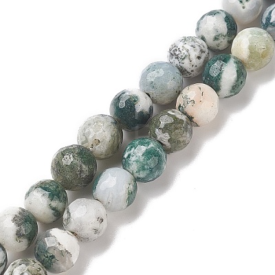 Natural Tree Agate Beads Strands G-S281-15-10mm-1