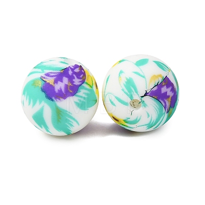 Food Grade Eco-Friendly Printed Silicone Beads SIL-A013-01A-26-1