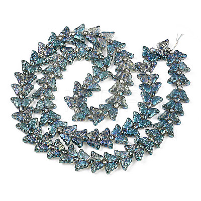 Electroplate Glass Beads Strands EGLA-N012-04J-1