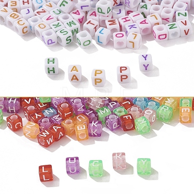 DIY 6mm Cube Bead Stretch Bracelet Kits for Children's Day DIY-YW0001-82-1