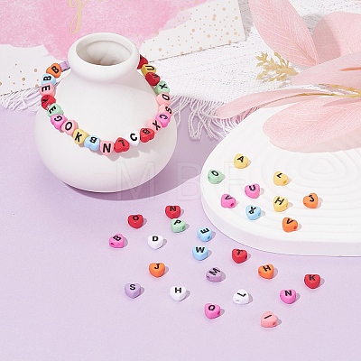 500Pcs 10 Colors Opaque Acrylic Enamel Beads MACR-YW0001-48-1