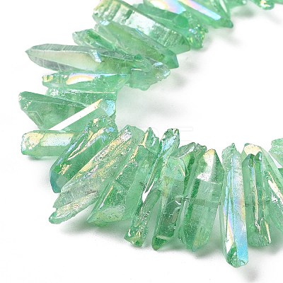 Natural Quartz Crystal Points Beads Strands G-K181-B32-1