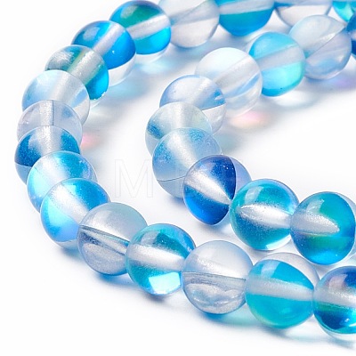 Synthetic Moonstone Beads Strands G-E573-02A-01-1