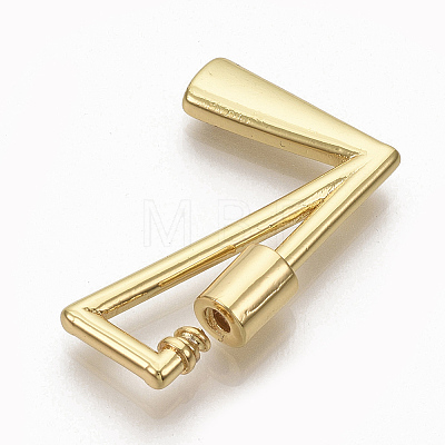 Brass Screw Carabiner Lock Charms KK-T046-001G-L-NF-1