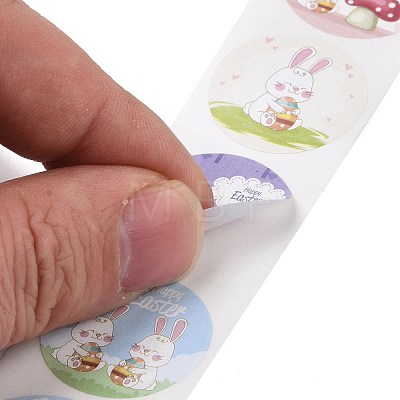 8 Patterns Easter Theme Self Adhesive Paper Sticker Rolls DIY-C060-03K-1