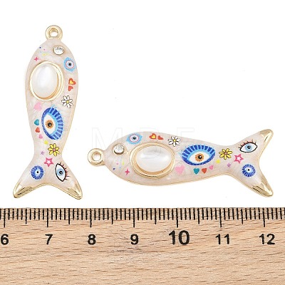 Printed Alloy Enamel Pendants RB-CBAA915-02G-01-1