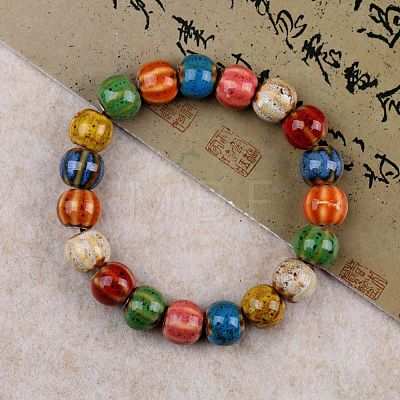 Handmade Porcelain Beaded Stretch Bracelets for Women FS-WG726AB-07-1