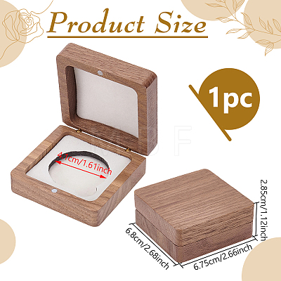 Wooden Badge Packing Magnetic Boxes CON-WH0085-229B-1