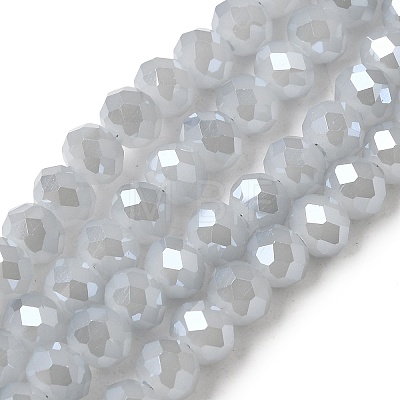 Electroplate Glass Beads Strands X-GLAA-K027-PL-A08-A-1