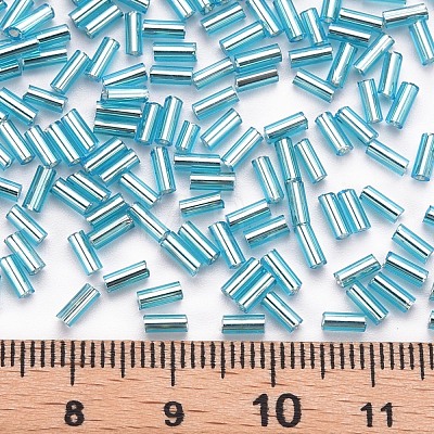 Plated Glass Bugle Beads SEED-S046-01A-23-1
