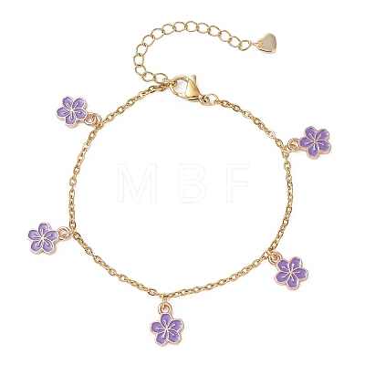 Alloy Enamel Charm Bracelets BJEW-JB13169-03-1
