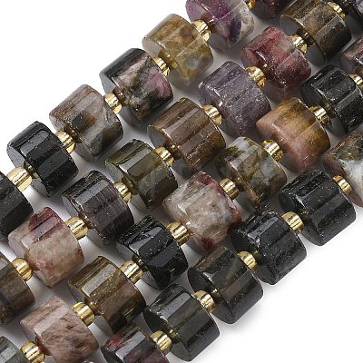 Natural Multicolor Tourmaline Beads Strands G-C270-I07-01-1
