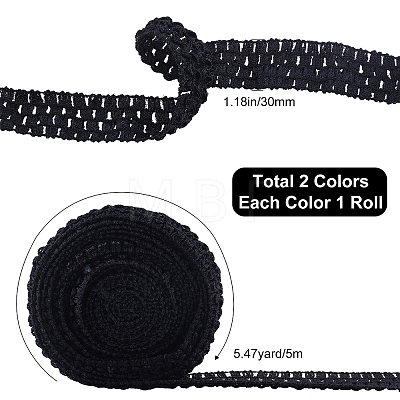 Gorgecraft 10m 2 Colors Elastic Polyester Baby Headbands OHAR-GF0001-05-1