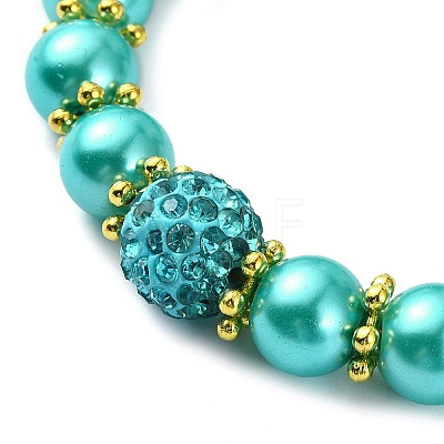Glass Imitation Pearl Beaded Bracelets for Women BJEW-JB10034-03-1