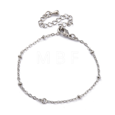 Brass Cable Chain Bracelets for Women BJEW-G735-20P-1