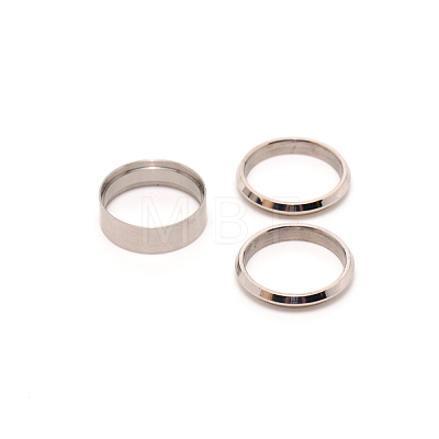 3Pcs 316 Stainless Steel Grooved Finger Ring Settings FIND-WH0105-09C-P-1