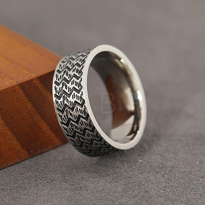 201 Stainless Steel Finger Rings for Men GF3329-10-1