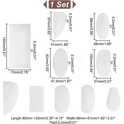 Unicraftale 201 Stainless Steel Clay Knife Sets TOOL-UN0001-16-1