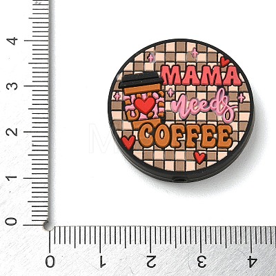 Coffee Theme Silicone Beads SL-CBACE28-01I-1