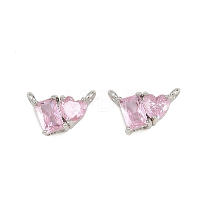 Brass Pave Cubic Zirconia Charms CU-CBA6A75-04P-1