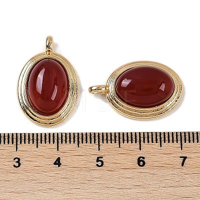 Natural Carnelian(Dyed & Heated) Pendants KK-P283-54G-01-1