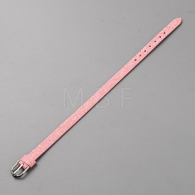 Blank PU Leather Cord Bracelet with Alloy Clasps X1-AJEW-TAC0041-01B-01-1