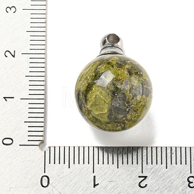 Natural Unakite Perfume Bottle Pendants G-K338-22P-11-1