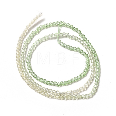 Transparent Gradient Color Glass Beads Strands GLAA-H021-01A-13-1