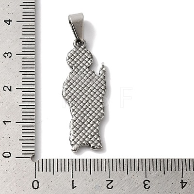 Non-Tarnish 304 Stainless Steel Pendants STAS-L081-037P-1