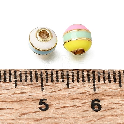 Brass Enamel Beads KK-CBA0E55-02B-G-1