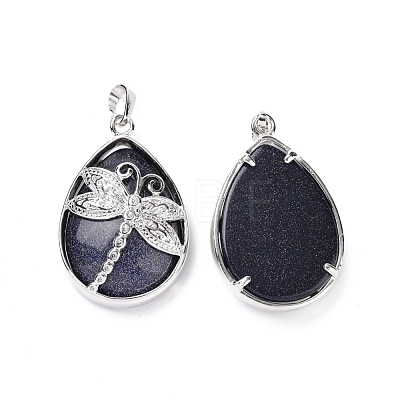 Synthetic Blue Goldstone Pendants G-G900-01P-11-1