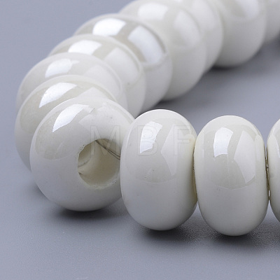 Handmade Porcelain Beads PORC-Q219-15x9-F26-1