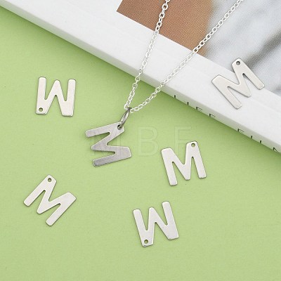 Tarnish Resistant 304 Stainless Steel Letter Charms STAS-O072-M-1