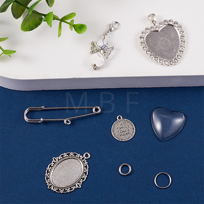 Fashewelry DIY Charm Drop Safety Pin Brooch Making Kit DIY-FW0001-26-1