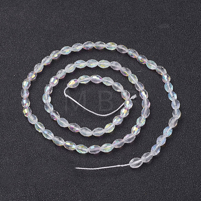 Electroplate Glass Beads X-GC885Y-3-1