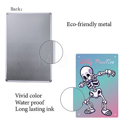 Rectangle Metal Iron Sign Poster AJEW-WH0157-379-1