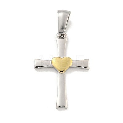304 Stainless Steel Pendants STAS-C102-14GP-1