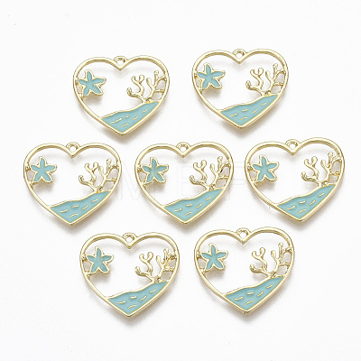 Alloy Enamel Pendants ENAM-S122-016-NR-1