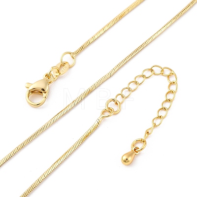 Brass Snake Chains Necklaces for Women NJEW-D302-14G-1